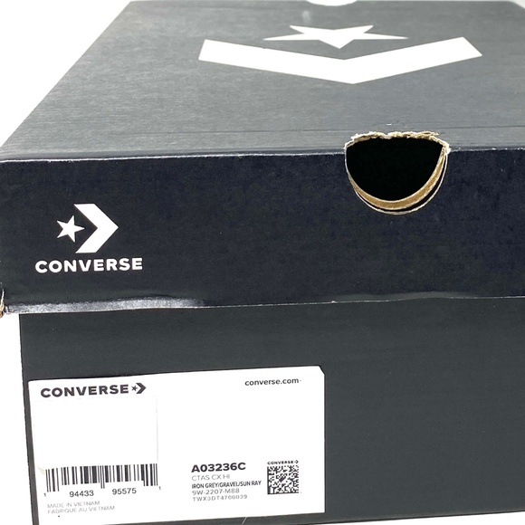 Converse CTAS CX High Top Sneakers Iron Gray For Women's Canvas Shoes A03236C - Picture 10 of 11